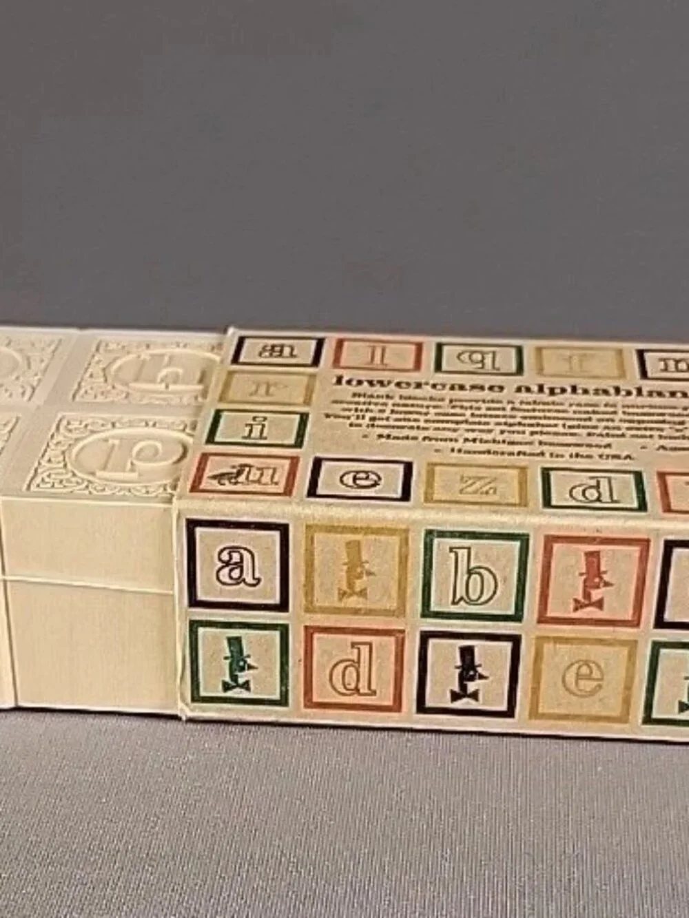 Uncle Goose lowercase alphablanks Blocks 14 Blocks Basswood Cubes, unpainted